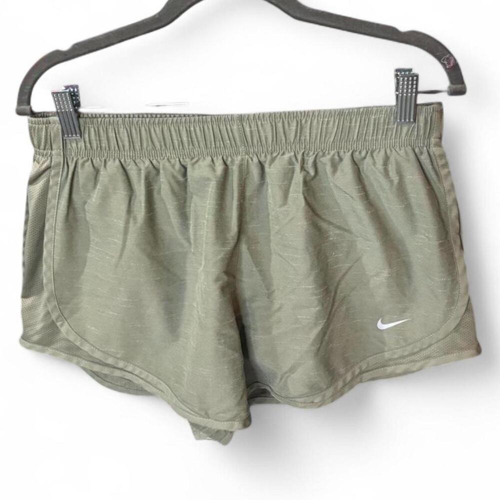 Nike Dri-Fit Tempo Running Shorts Sage Green Heather Mesh Trim Size L